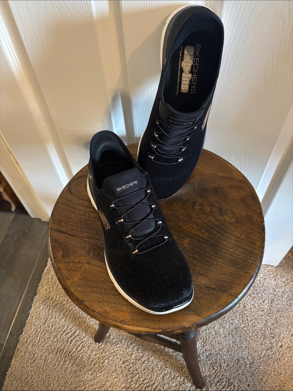 Skechers Men's Black Slip-On Athletic Sneakers